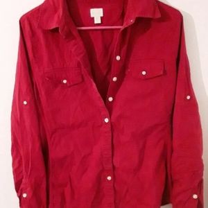 Converse one star women's red long-sleeve